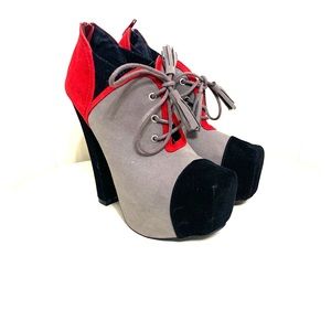 Multi Colored Block Heel